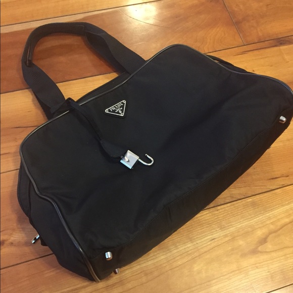 prada bag with lock and key